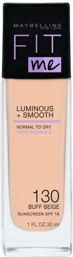 Fondatinë Maybelline Fit Me Luminous + Smooth për femra 130 Buff Beige 30ml