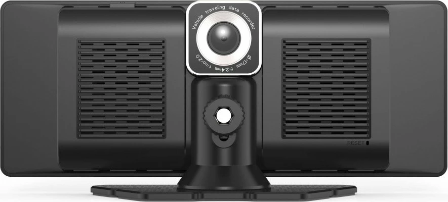 Ekran multimedial për veturë Maxcom MC01 me kamerë të përparme dhe të pasme, 9.3" HD IPS, i zi