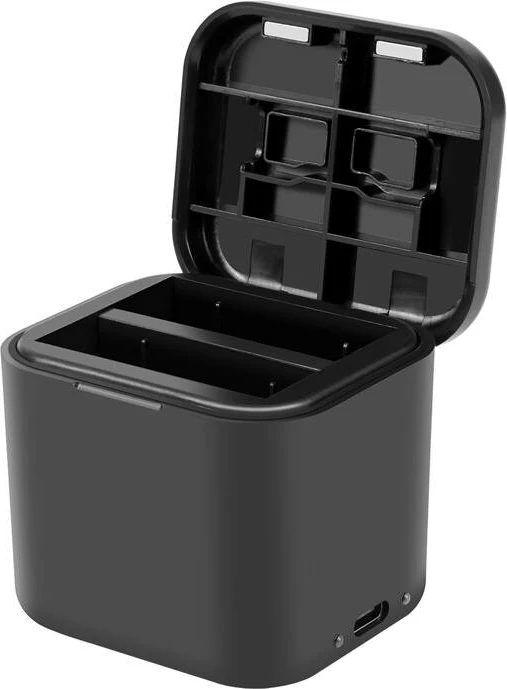 Karikues + kuti për kartela memorie Puluz PU968B për Insta360 Ace Pro/Ace, e zezë