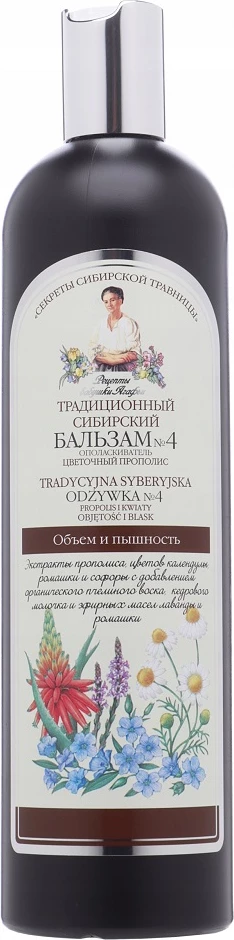 Kondicioner për flokë Bania Agafii Traditional Siberian 4 Propolis and Flowers për femra, 550ml