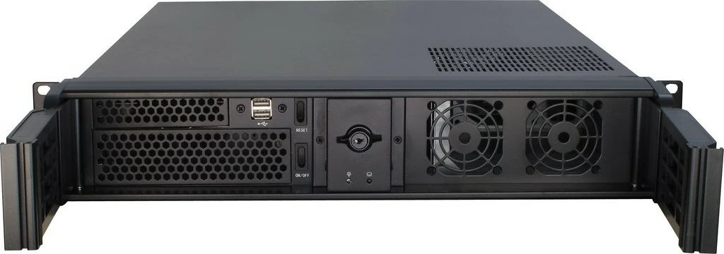 Kasë Inter-Tech 2U-2098-SL, rackmount 2U, industriale, e zezë