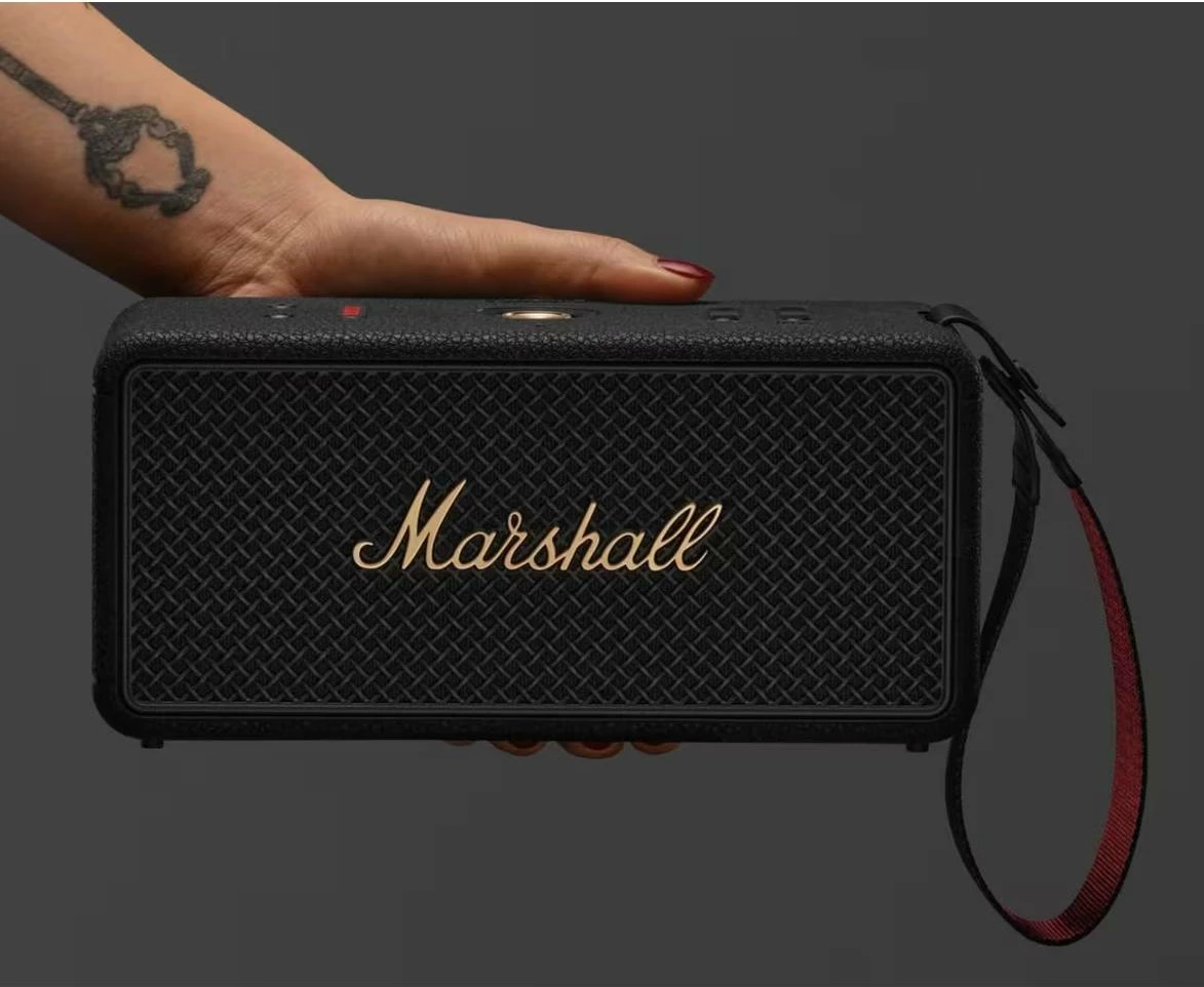 Altoparlant portativ Marshall Middleton II 30+ orë, Bluetooth 5.3, 360° stereo, IP67, powerbank, zi & bronz
