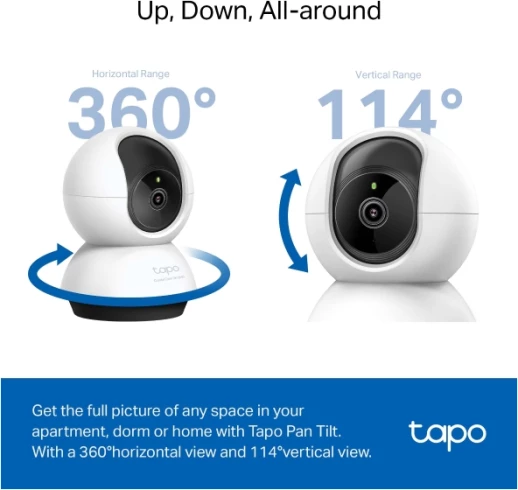 Kamerë sigurie Wi‑Fi TP-LINK Tapo C220 2K 4MP QHD Pan/Tilt, bardhë/zezë