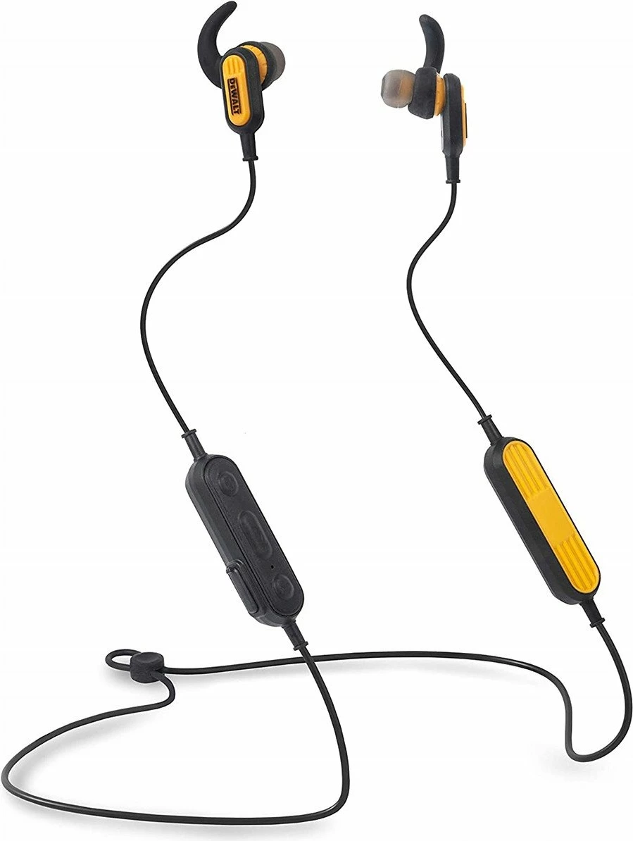 Kufje DeWalt DWT1909935 (DXMA190-9935-DWG) Bluetooth 5.0 in-ear IPX6 me mikrofon, të verdha