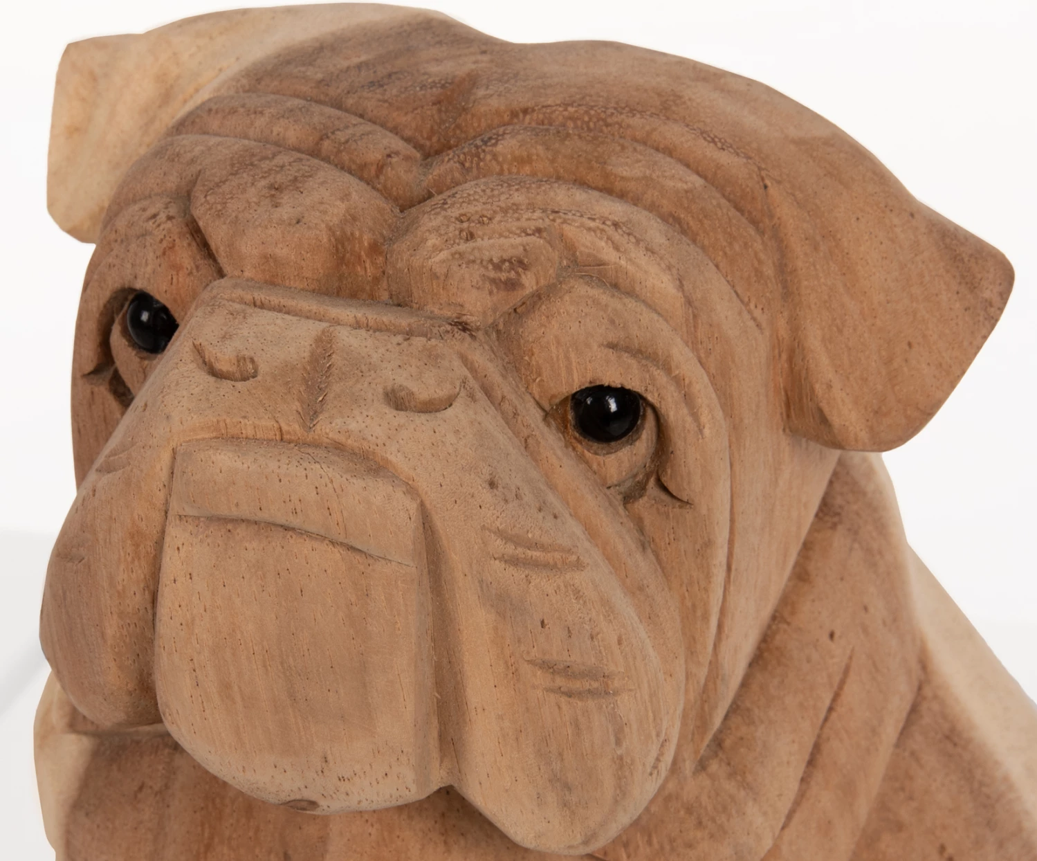 Dekor për dysheme, bulldog, dru suar, ngjyrë natyrale, FH7925, 18x14x20H cm