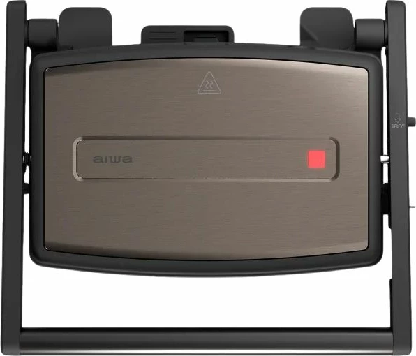 Gril elektrik tavoline AIWA KAMADO ASM-1500G 1500W, 27x18 cm, hapje 180°, i zi/argjendtë