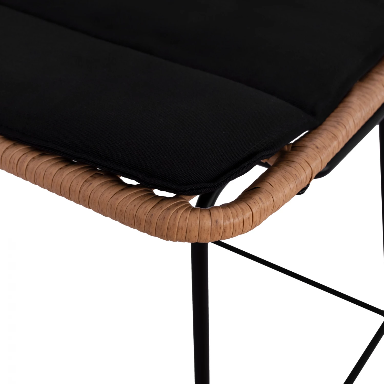 Karrige për bar me jastëk Allegra FH5455 me thurje në ngjyrë bezhë 46,5x55x117,5 cm