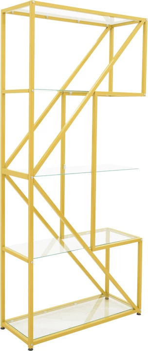 Raft Aylan, xham e metal, ngjyrë ari, 100x30x200cm