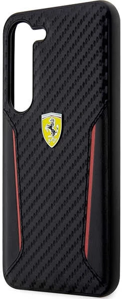 Mbështjellës Ferrari FEHCS23MNPYK për Samsung Galaxy S23+, Carbon Contrast Edges, i zi