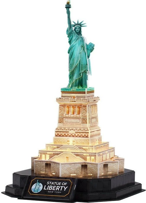 Puzzle 3D Cubic Fun Statue of Liberty Night Edition me LED, 79 pjesë