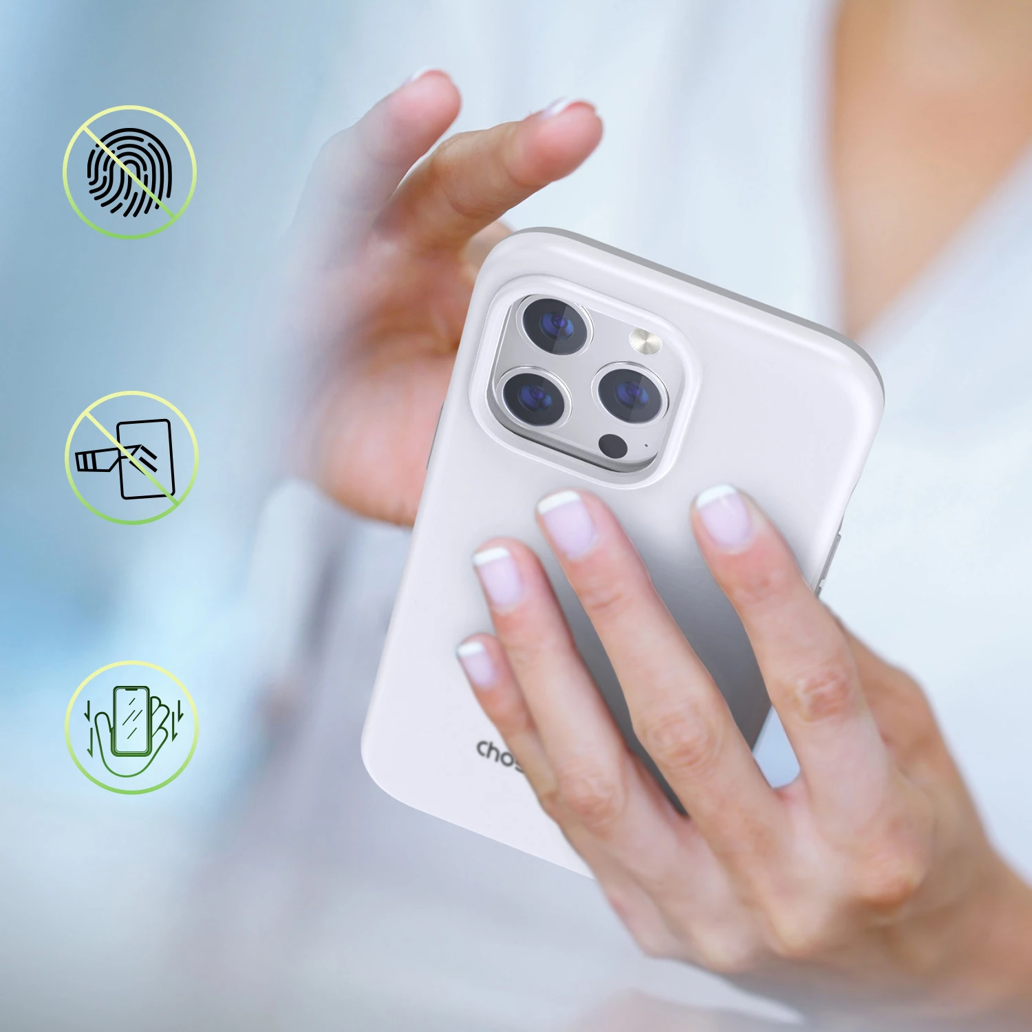 Mbështjellës Choetech PC0113-MFM-WH për iPhone 13 Pro, Made For MagSafe, i bardhë