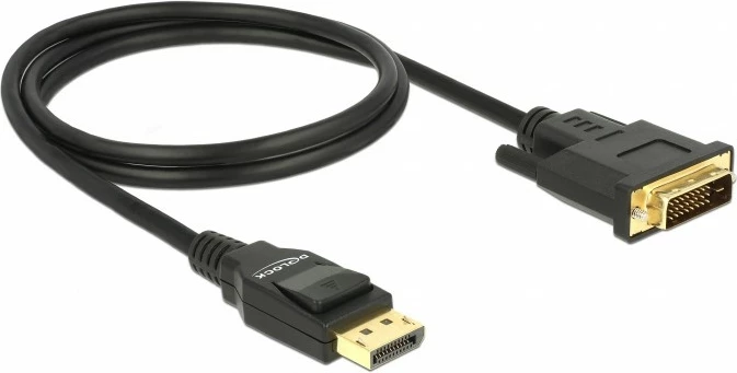Kabëll DisplayPort në DVI-D DeLOCK 85312, 1m, i zi
