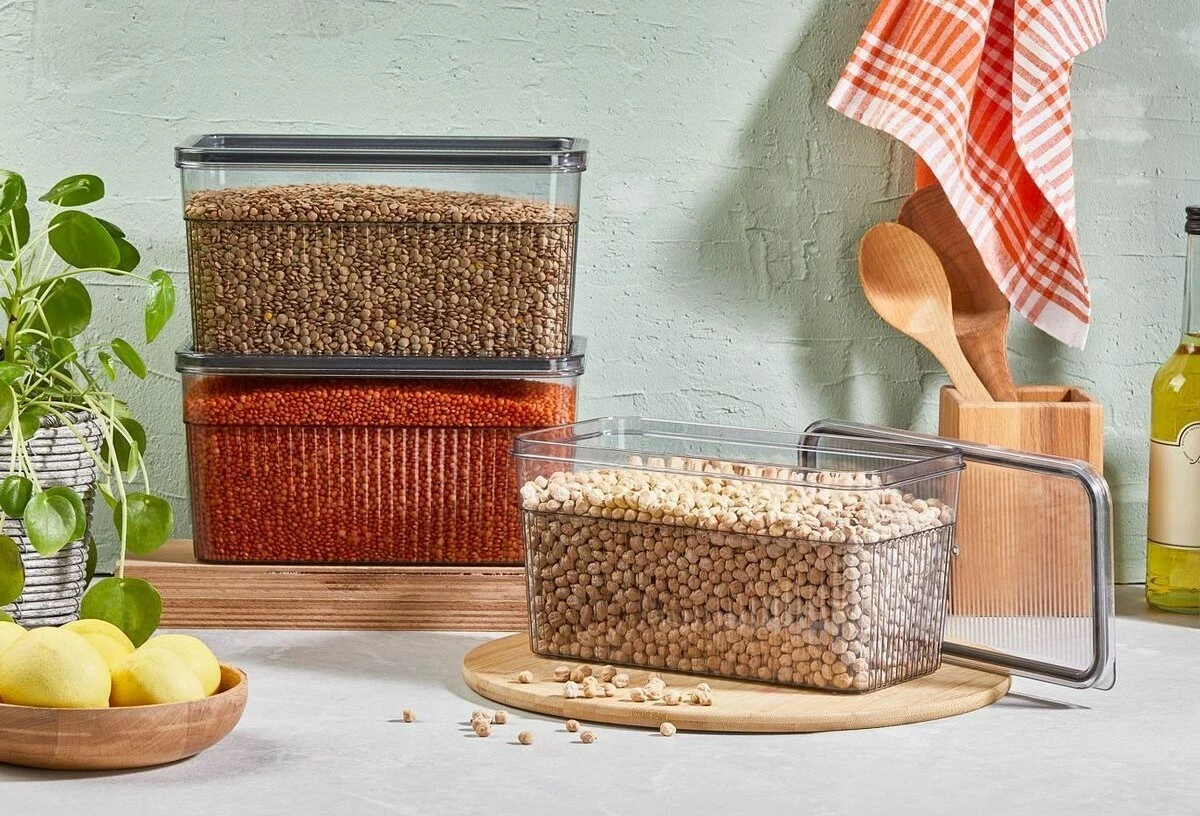 Set kuti plastike për organizim, transparente, Hermia K-128x2, 2 copë