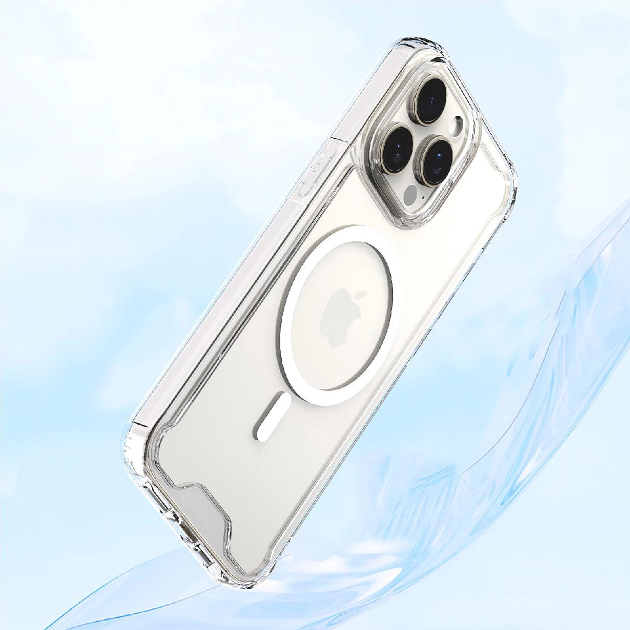 Mbështjellës Hurtel MagSafe Clear Corner Case për iPhone 16 Pro, transparent