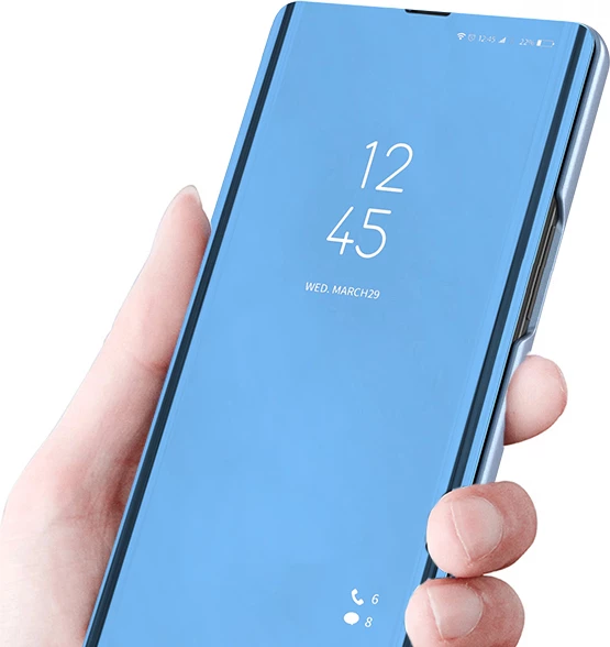 Mbështjellës Hurtel Clear View Case Flip Cover për Samsung Galaxy A33 5G, zi