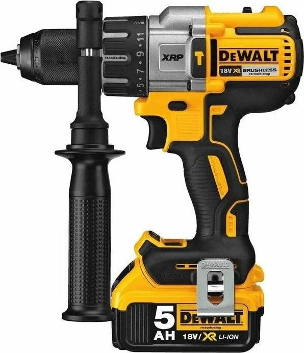 Bormakinë udaruese/vidhosëse pa kabllo DeWalt DCD996P2 18 V, 95 Nm, 2x 5 Ah, verdhë/zezë, set me karikues dhe valixhe TSTAK