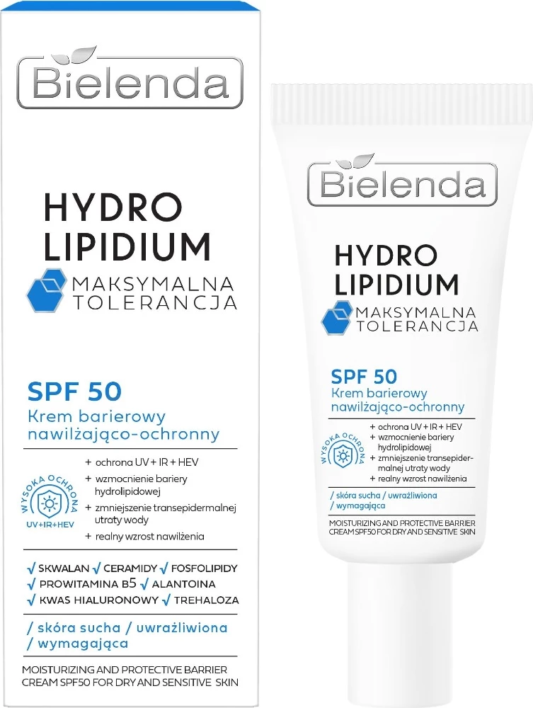 Krem për fytyrë për femra Bielenda Hydro Lipidium Barrier Cream SPF50, 30ml