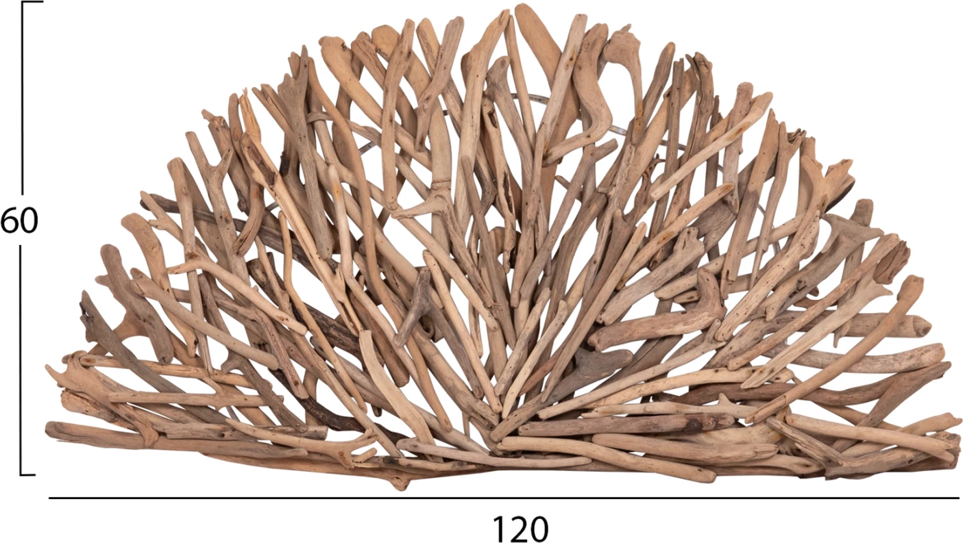 Sconce dekorativ muri DREAMER2, dru natyral, LED, 120x60x7cm