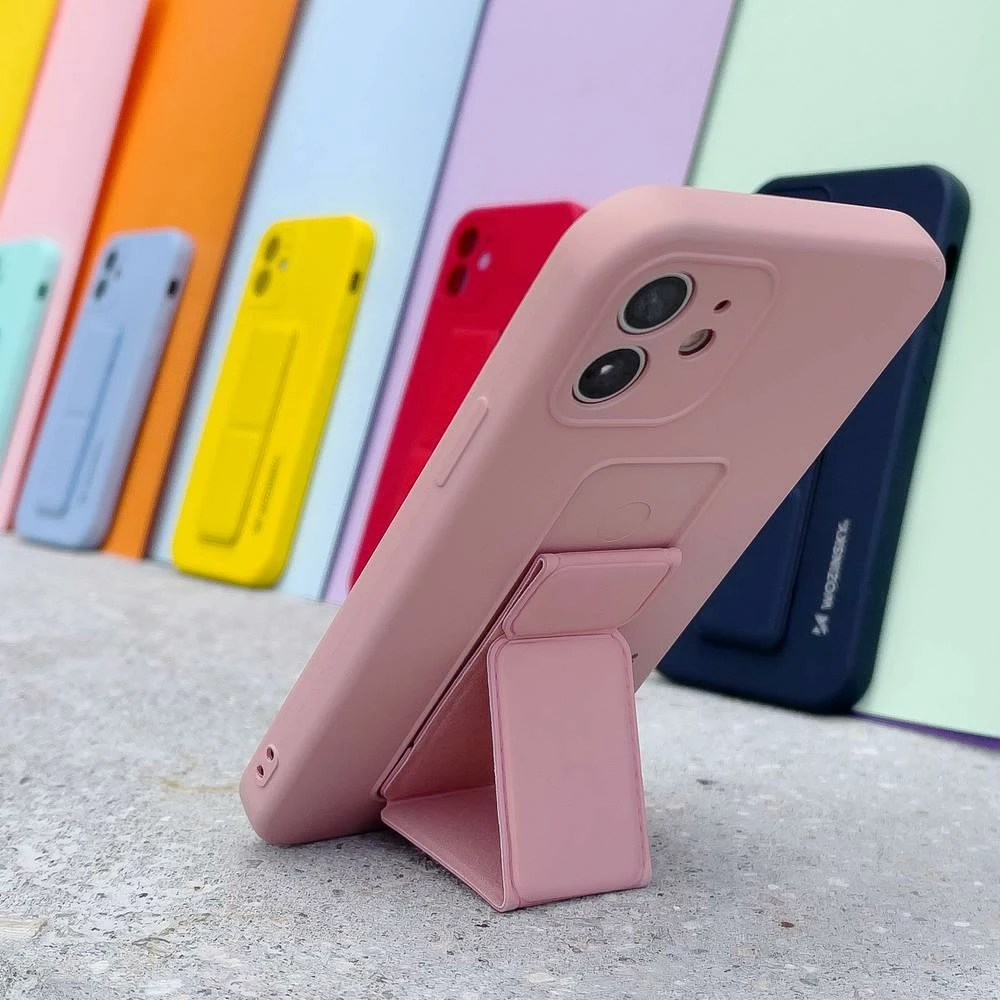 Mbështjellës Wozinsky Kickstand Case për Xiaomi Redmi Note 11/11S, silikon, i zi