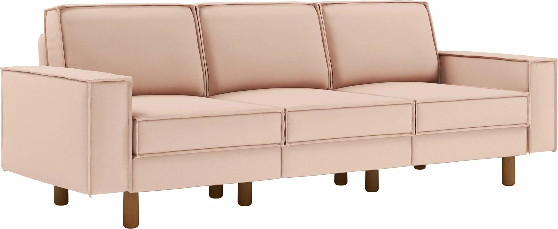 Divan treshe, ngjyrë salmon dhe arre, Atelier del Sofa Sparrow Extra 3