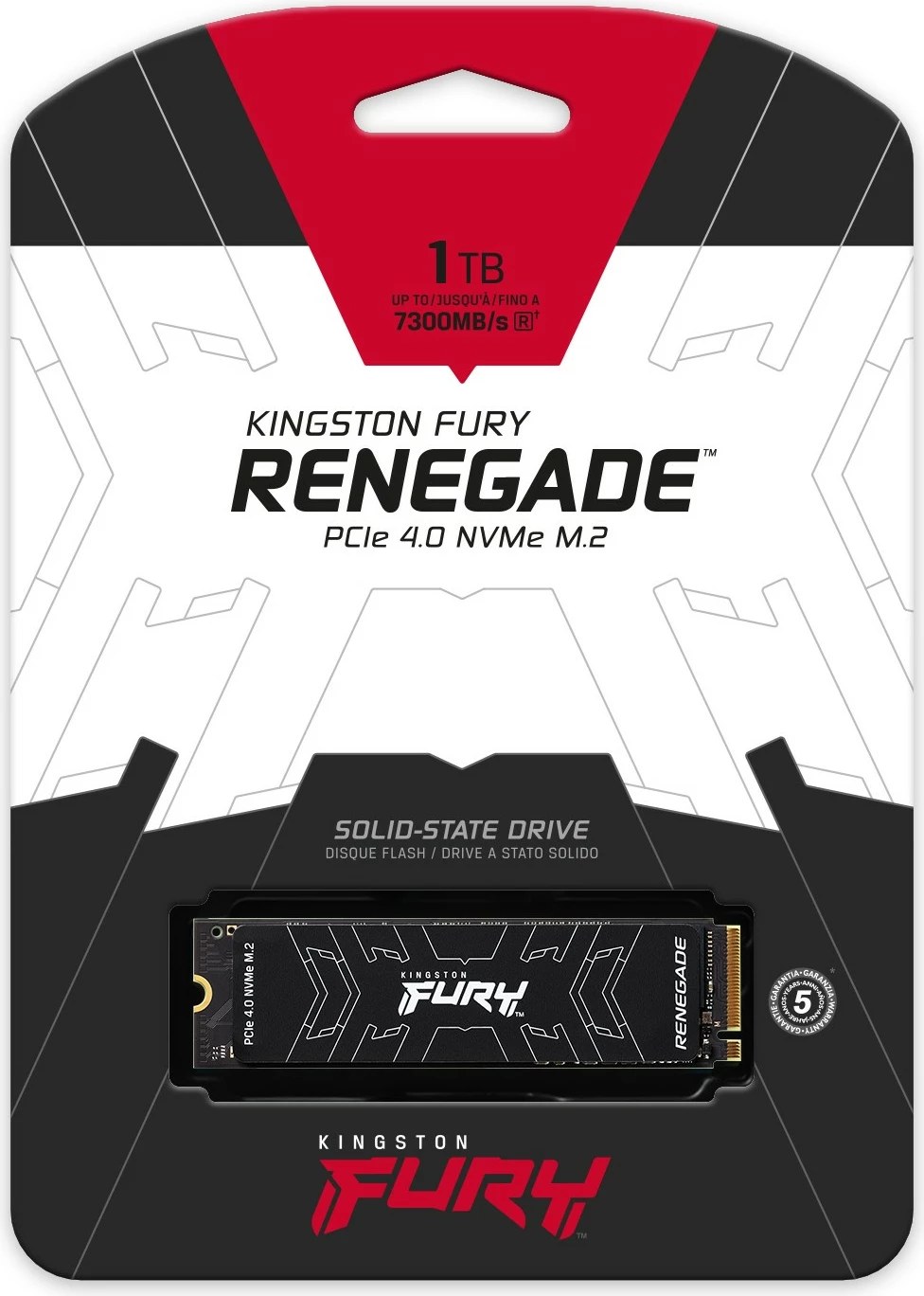 SSD Kingston FURY RENEGADE M.2 2280 NVMe, 1 TB, 7300 MB/s