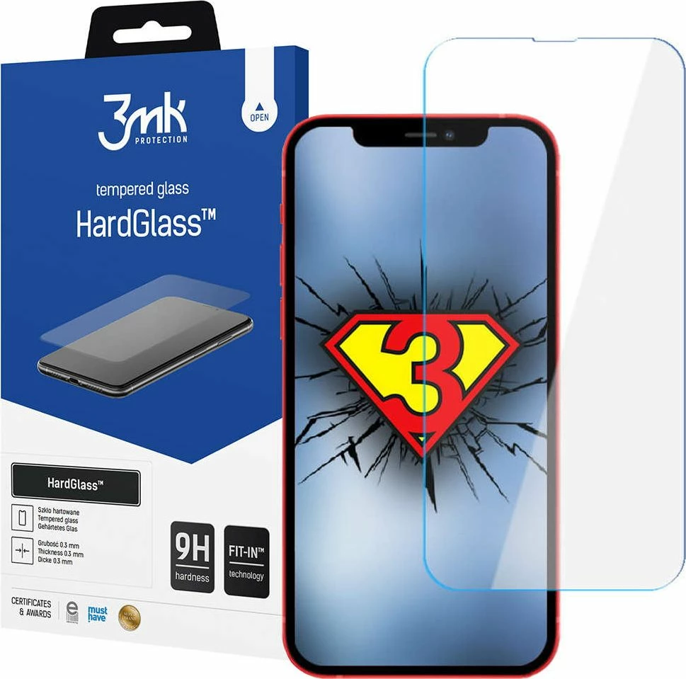 Xham i temperuar 3MK HardGlass 9H për Apple iPhone 13/13 Pro, transparent