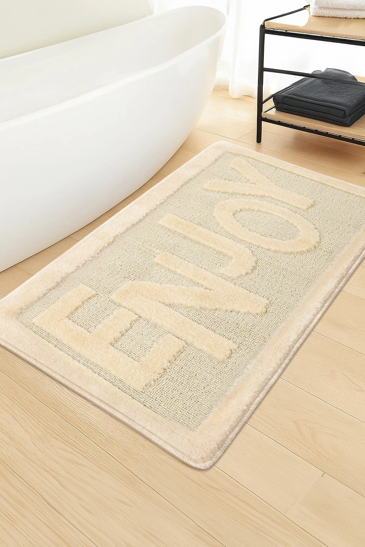 Tapet për banjo, krem, Mijölnir Enjoy, 60x100cm