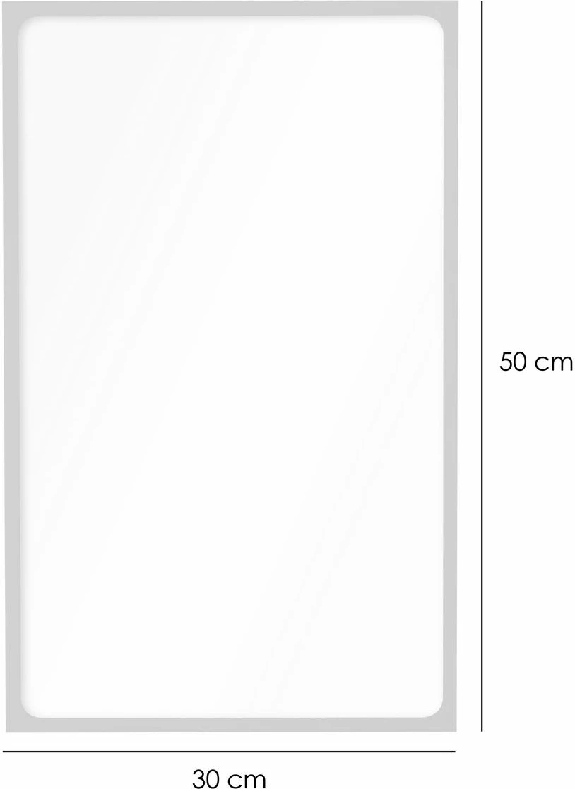 Pasqyrë dekorative Skye Decor, ngjyrë argjendi, 30x50cm