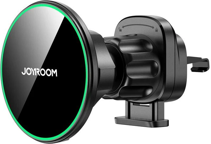 Mbështjellës magnetik me karikim wireless Joyroom JR-ZS412 për makinë, i zi