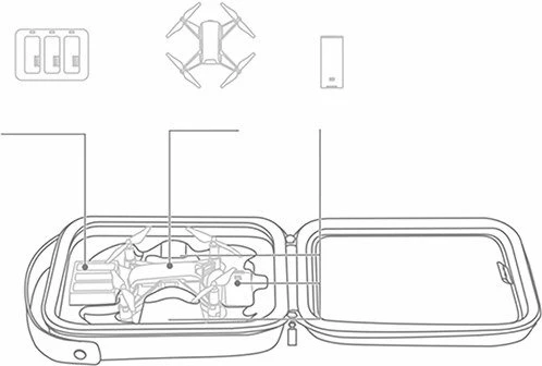 Kasë PGYTECH P-WJ-002 për dron Tello, e zezë