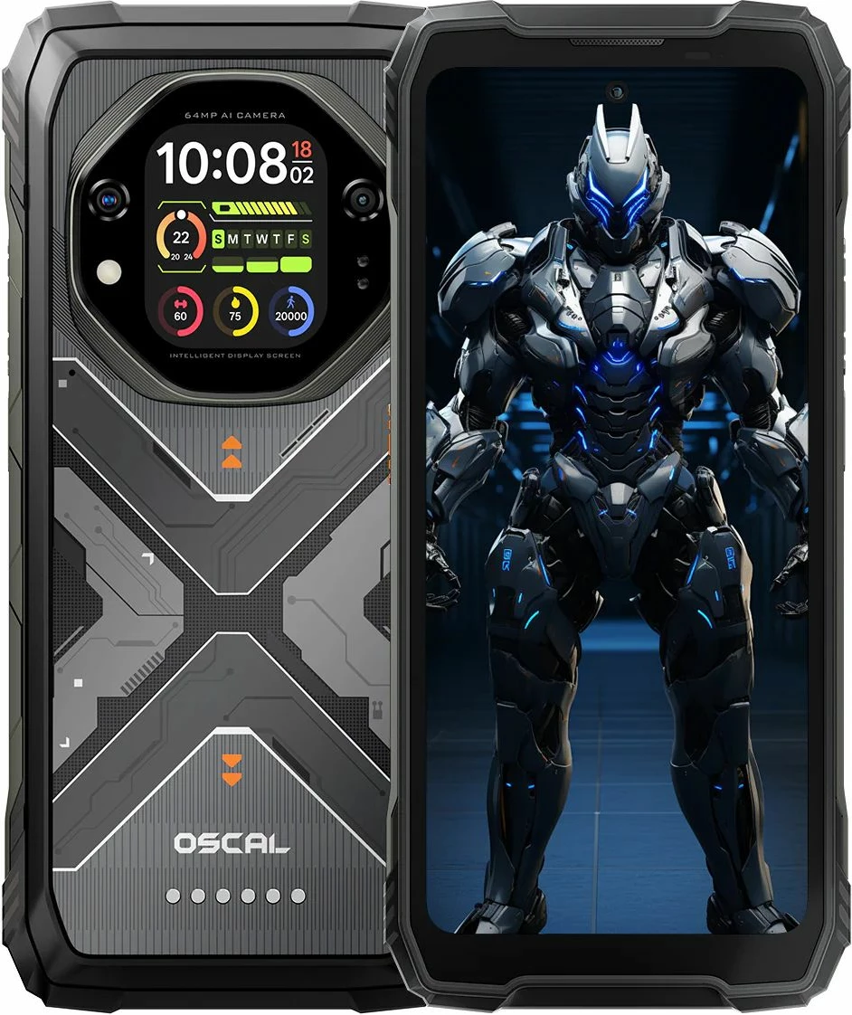 Celular rugged Oscal Tank 1 16GB RAM + 512GB 5G 20000mAh, i zi