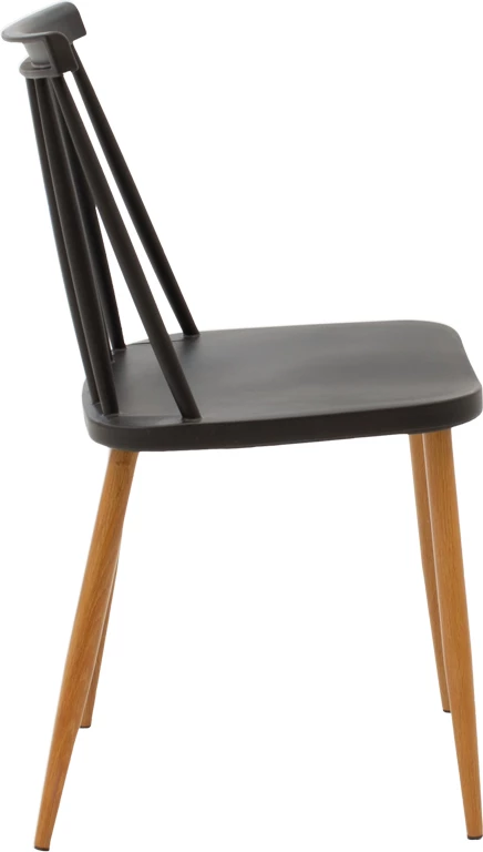 Set tavoline me karrige, Aurora-Cuba, MDF, ngjyrë e zezë-sonoma, 120x70x76cm, 5 pjesë