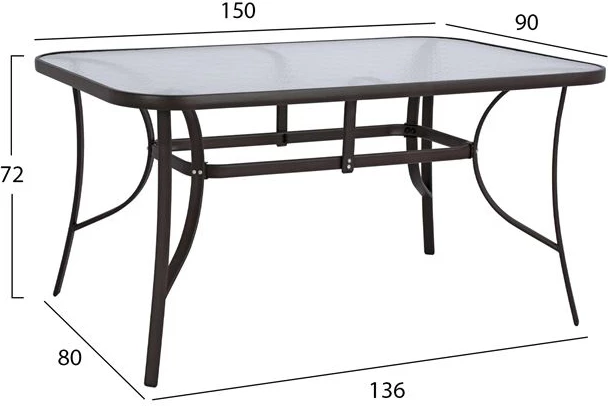 Set kopshti tavolinë & karrige FH10572.02, 7 pjesë, të kafta