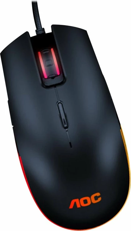 Maus gaming AOC GM500, me kabllo, RGB, 5000 DPI, i zi