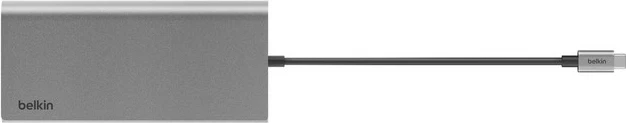 Hub USB-C Belkin INC015BTSGY-CZ, 8 porte, 100W, 4K, alumini