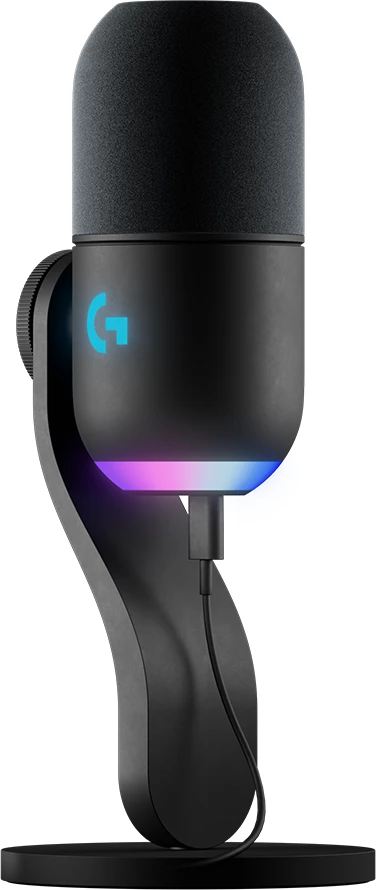 Mikrofon gaming Logitech G Yeti GX RGB USB-C LIGHTSYNC, i zi, me stand