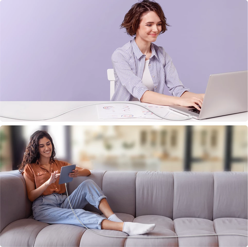 Kabllo Joyroom Multi-Color Series A14, USB-C në Lightning, 1.2m, 20W, Bardhë