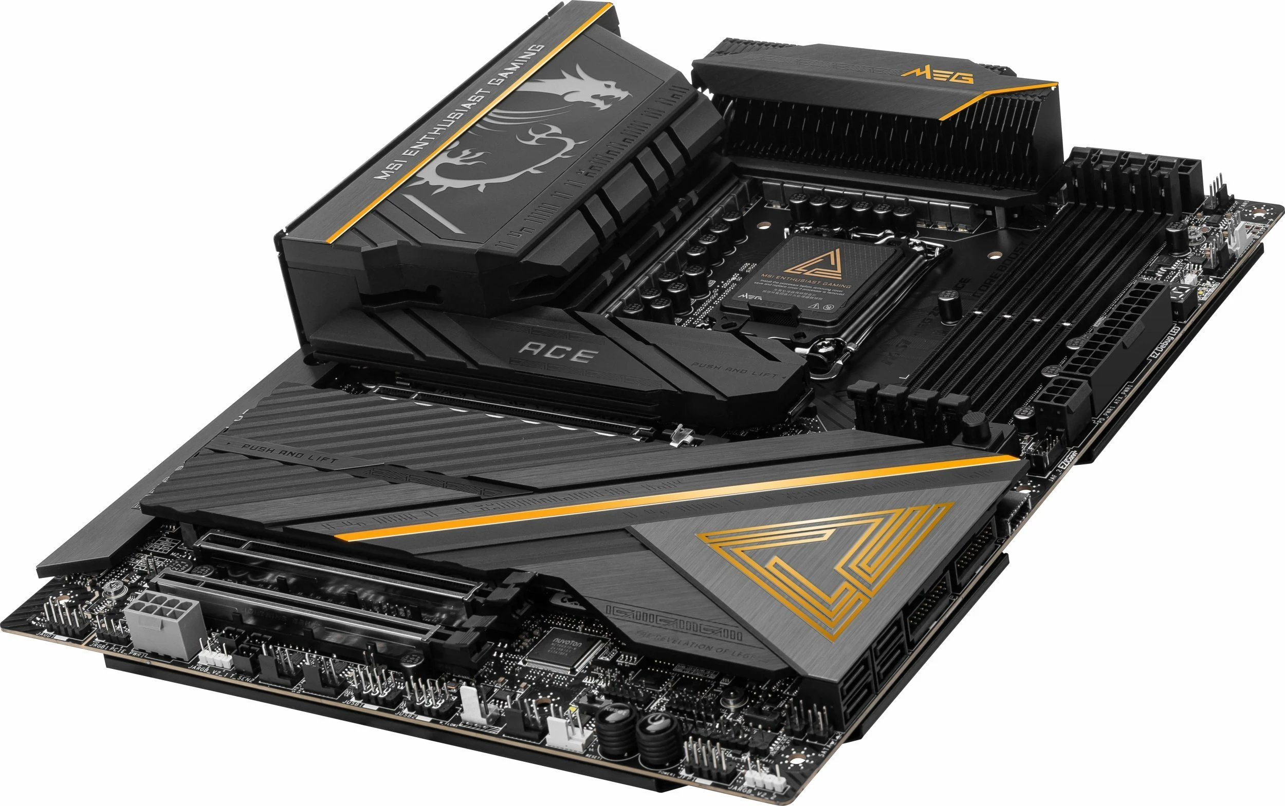 Pllakë amë MSI MEG Z890 ACE, ATX, Intel Z890, DDR5 deri 256GB, PCIe 5.0, Wi‑Fi 7, 10G LAN, Thunderbolt 4, zi/ari, set me antenë Wi‑Fi