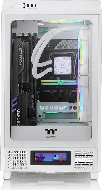 Panel LCD për kasë Thermaltake The Tower 200, Snow, i bardhë