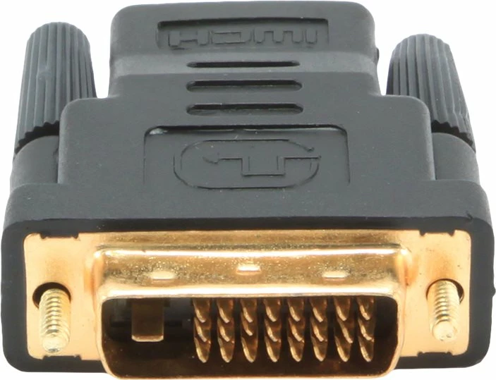 Adapter HDMI në DVI Gembird A-HDMI-DVI-2, femër HDMI, mashkull DVI, i artë