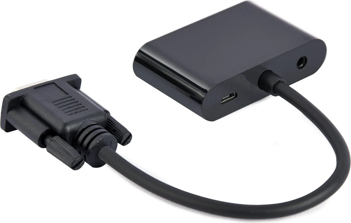 Përshtatës Gembird VGA-HDMI+VGA, 0.15 m, e zezë
