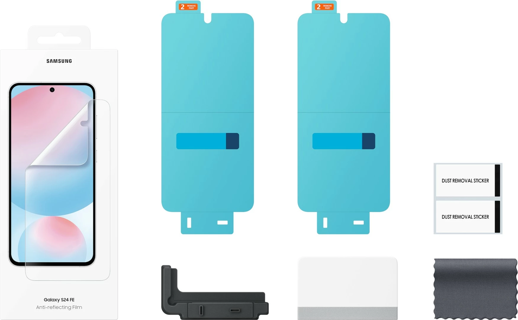 Mbështjellës ekran Samsung Galaxy S24 FE, Anti-reflektiv, 2 copë, Transparent