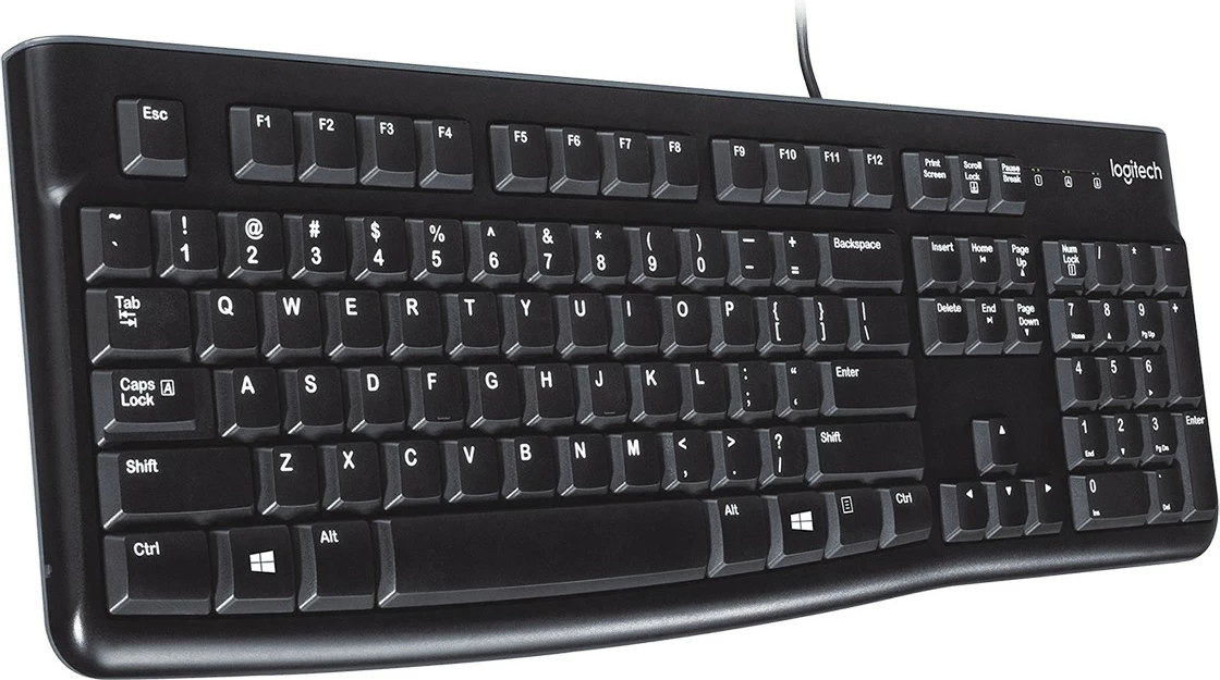 Tastierë Logitech K120, me kabllo, USB, QWERTY, e zezë