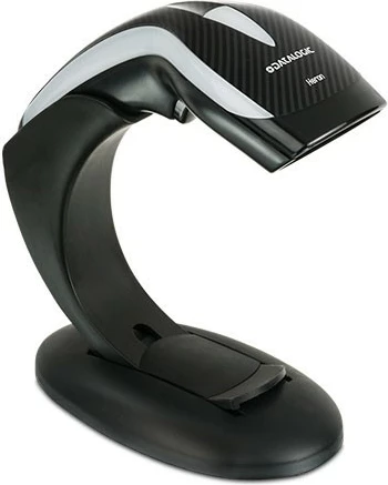Skaner barkodi Datalogic HERON HD3130, me kabllo USB, 1D, i zi/argjendtë