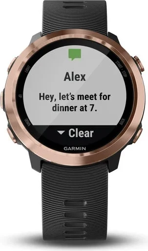 Smartwatch Garmin Forerunner® 645 Music – Rose Gold with Black Strap