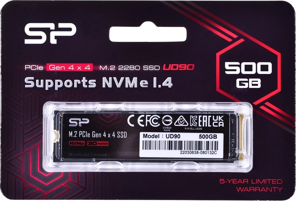 SSD Silicon Power UD90, 500 GB, PCI Express 4.0