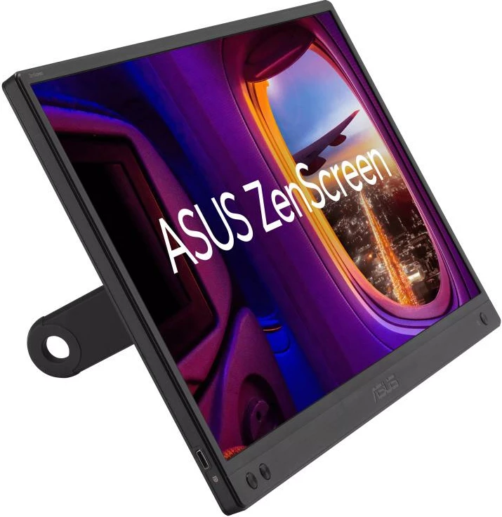 Monitor portativ ASUS ZenScreen MB166CR (90LM07D3-B03170) 15", e zezë