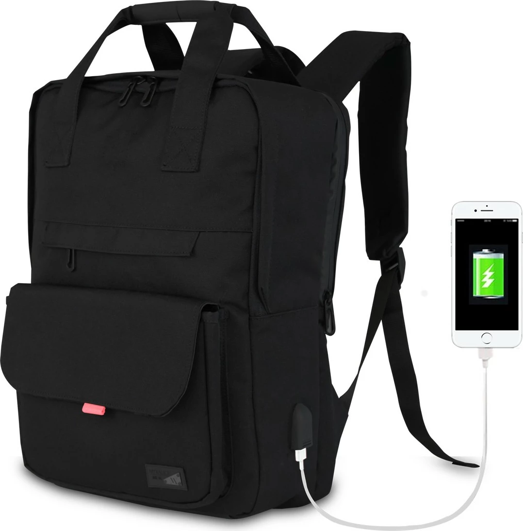 Çantë shpine për laptop, ngjyrë e zezë, Zoozie Bags, 2201