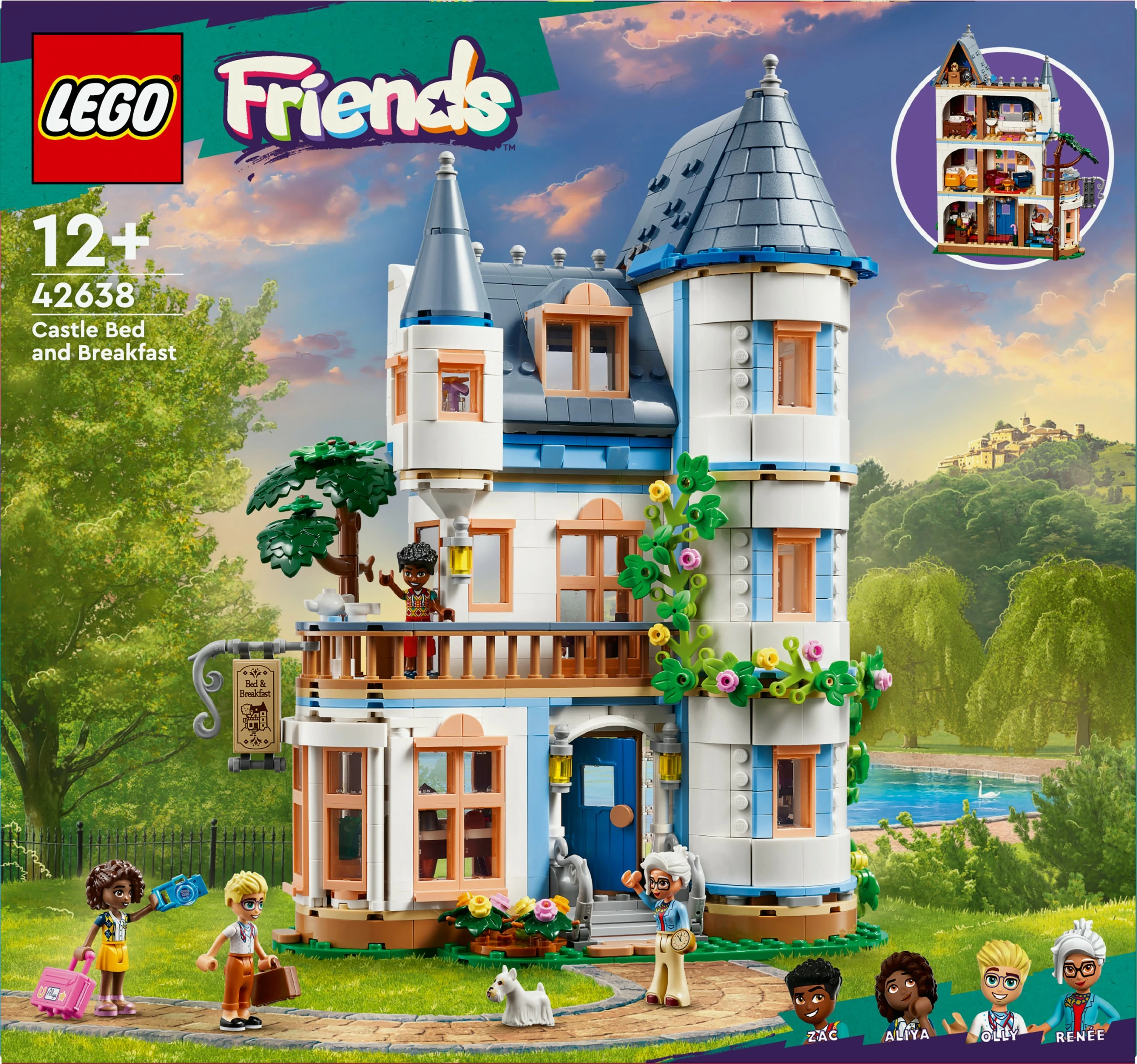 Set ndërtimi LEGO Friends 42638, kështjellë me akomodim, shumëngjyrësh