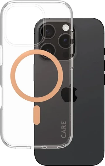 Mbështjellës PanzerGlass CARE Flagship Case për iPhone 16 Pro 6.3", MagSafe, portokalli